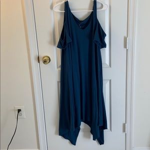 Blue dress with shoulder cut outs